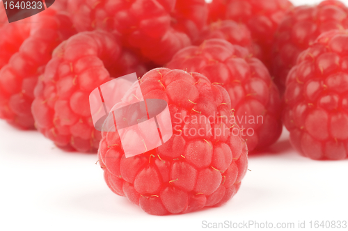 Image of Arrangement of Fresh Ripe Perfect Raspberry