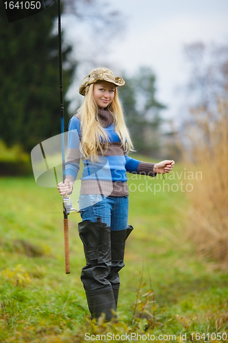 Image of Woman Fishing