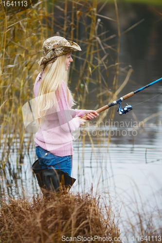 Image of Woman Fishing