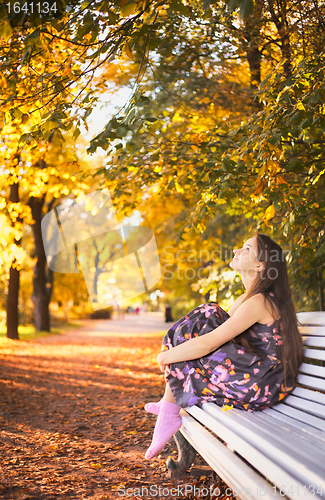 Image of Girl on Bench