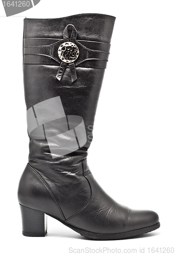 Image of Black Leather Female Boots