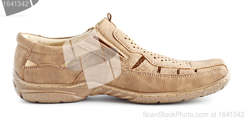 Image of Beige Suede Shoe