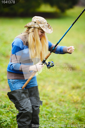 Image of Woman Fishing