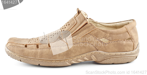 Image of Beige Suede Shoe