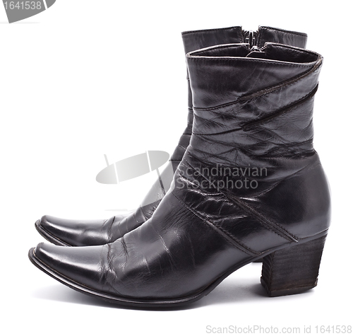 Image of Black Leather Female Boots