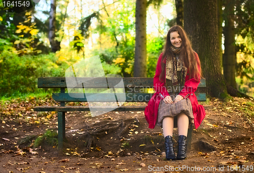 Image of Girl on Bench