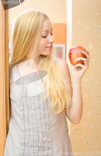 Image of Beautiful Girl at Home