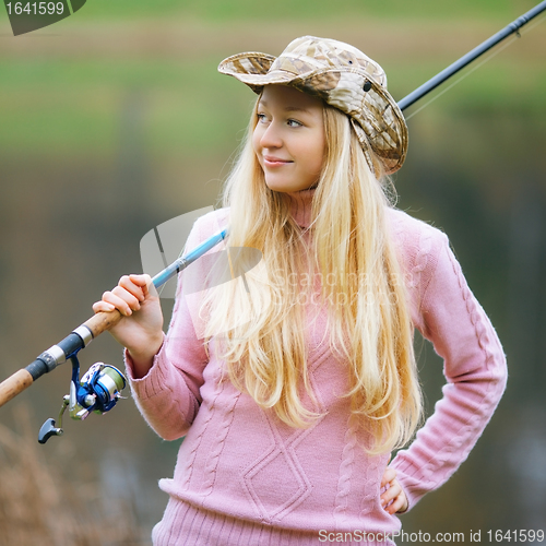 Image of Woman Fishing