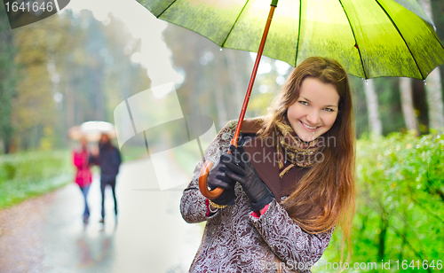 Image of Girl under Rain
