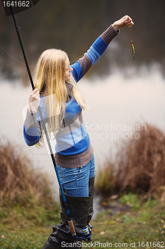 Image of Woman Fishing