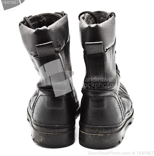 Image of Black Leather Army Boots