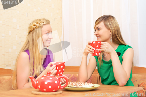 Image of Girls Enjoying Tea