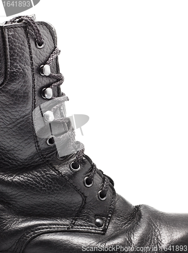 Image of Black Leather Army Boot