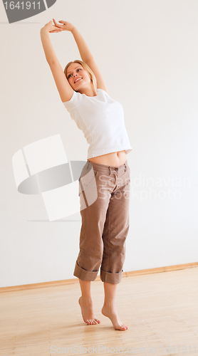 Image of Cute Girl Stretches