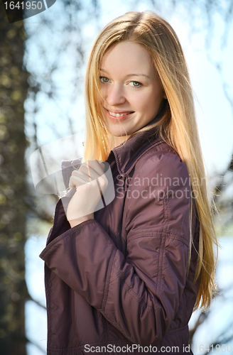 Image of Beautiful Woman in Spring Park