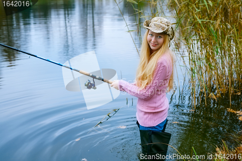 Image of Woman Fishing