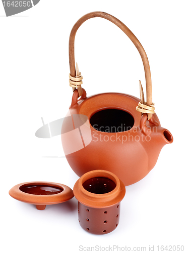 Image of brown clay kettle