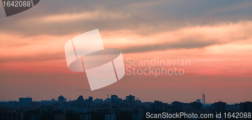 Image of Sunset Over City