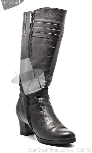 Image of Black Leather Female Boots