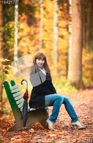 Image of Girl on Bench