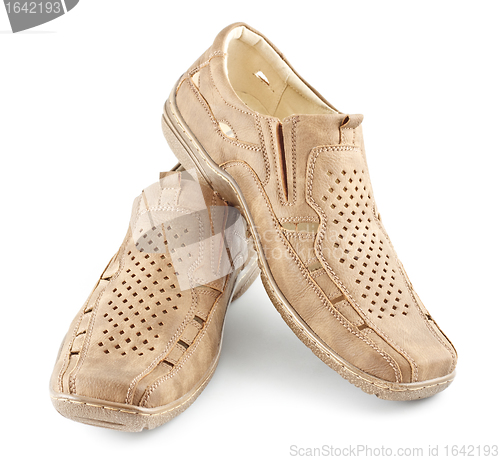 Image of Beige Suede Shoes