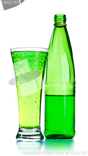 Image of Soda Bottle and Glass