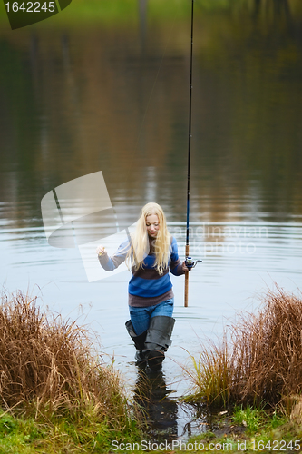 Image of Woman Fishing