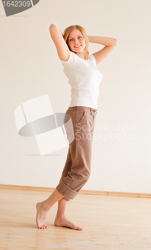 Image of Cute Girl Stretches