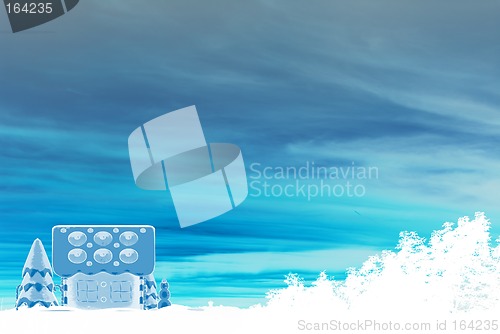 Image of Winter Gingerbread House Scene