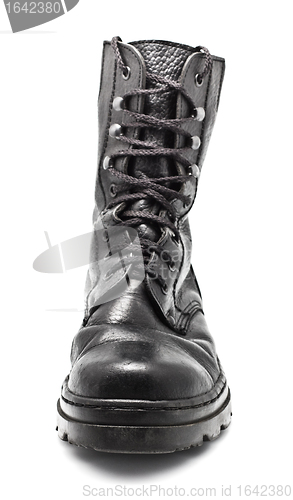 Image of Black Leather Army Boot