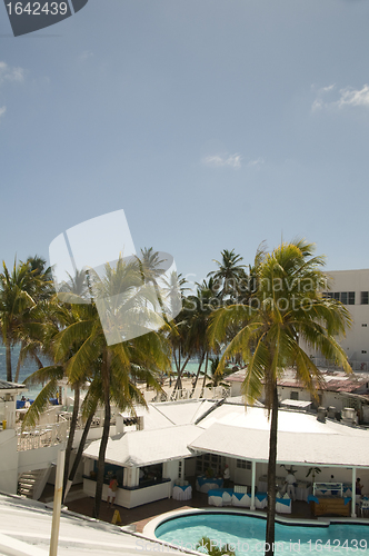 Image of swimming pool beach view San Andres Island Colombia South Americ