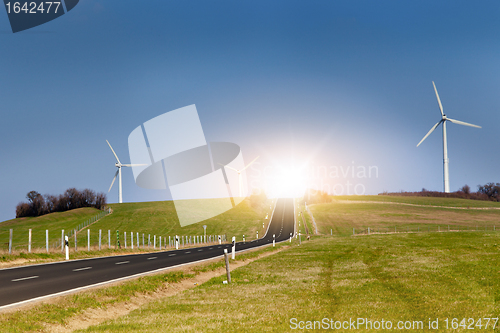 Image of wind turbines