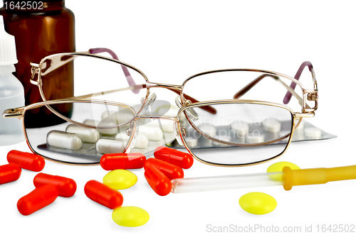 Image of Eyeglasses with medications