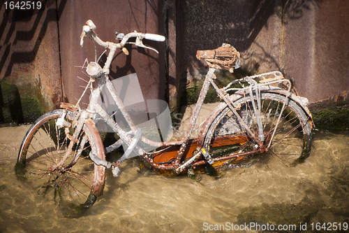 Image of Drowned rusty bicycle