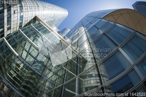 Image of Group of glass business buildings