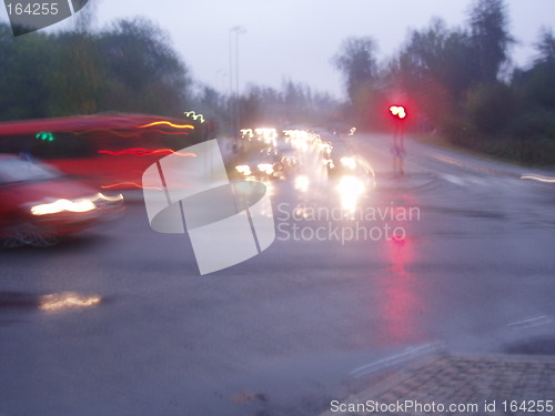 Image of Rainy morning rush