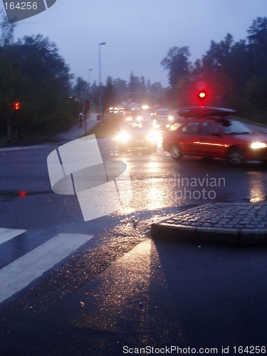 Image of Rainy morning rush