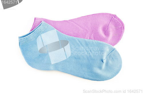 Image of Socks womens blue and pink