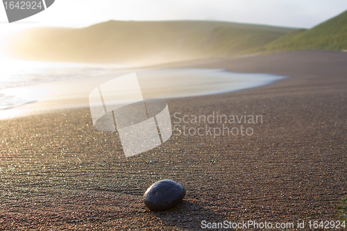Image of Trace of an ocean wave on sand