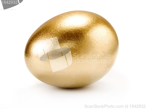 Image of Golden egg isolated on white background.