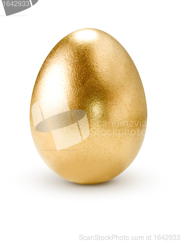Image of Golden egg isolated on white background.