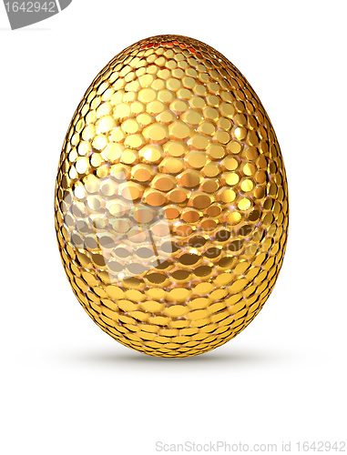 Image of Golden egg isolated on white background.