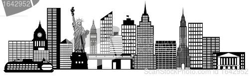 Image of New York City Skyline Panorama Clip Art