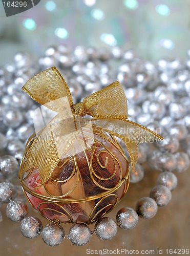 Image of Christmas Tree Ornament Gold Filigree