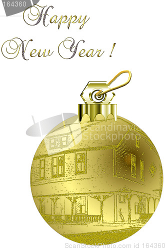 Image of Gold House Christmas Tree Ornament