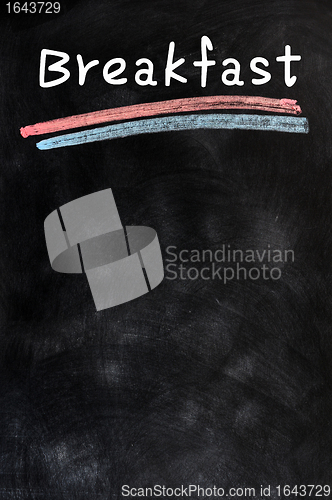 Image of Blank breakfast menu