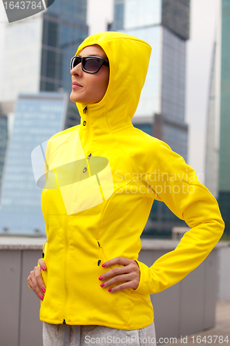 Image of girl in a yellow blazer