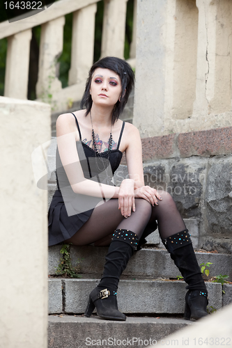 Image of girl in gothic style