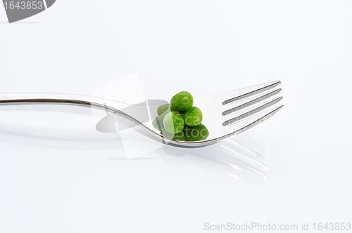 Image of Peas on a fork