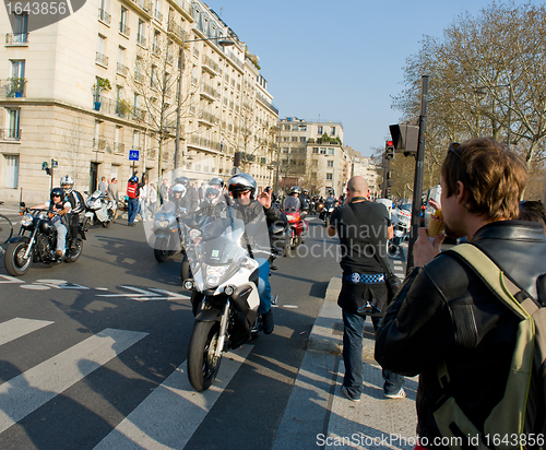 Image of Bikers' manifestation in Paris